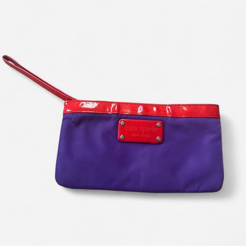Kate Spade Red and Purple Clutch
